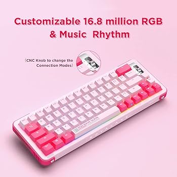 Amazon | YUNZII Y68 65% ホットスワップ可能なワイヤレス